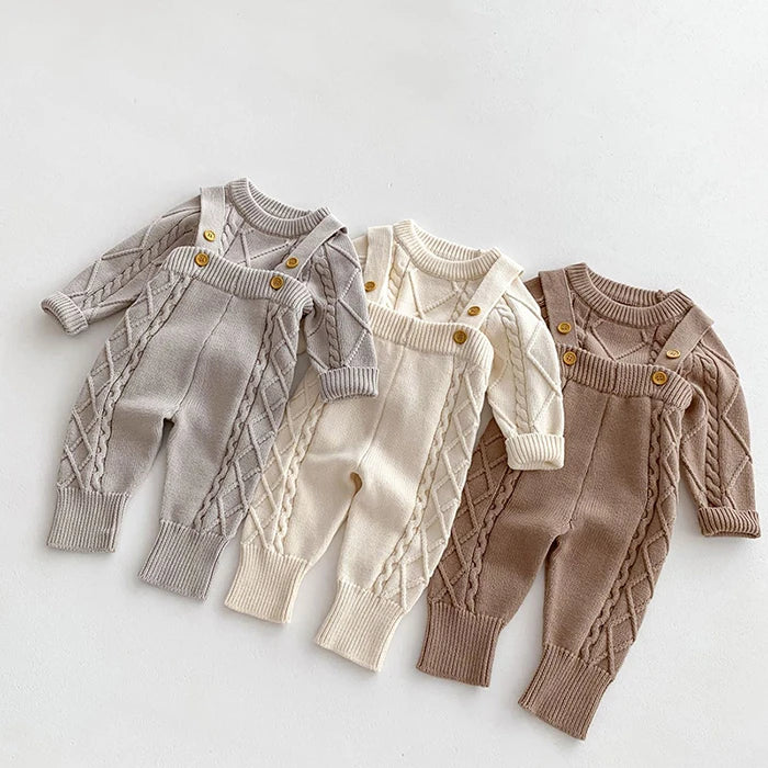 đ§¶đ Ensemble BĂ©bĂ© TricotĂ© â Style CorĂ©en â Automne/Hiver â Unisexe 0-12 Moisâą