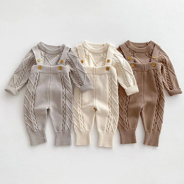 đ§¶đ Ensemble BĂ©bĂ© TricotĂ© â Style CorĂ©en â Automne/Hiver â Unisexe 0-12 Moisâą