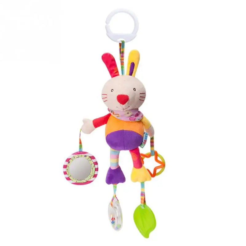 Soft Giraffe Zebra Animal Handbells Rattles Plush Infant Baby Development Handle Toys WIth Teether Baby Toy For Newborn Gifts™