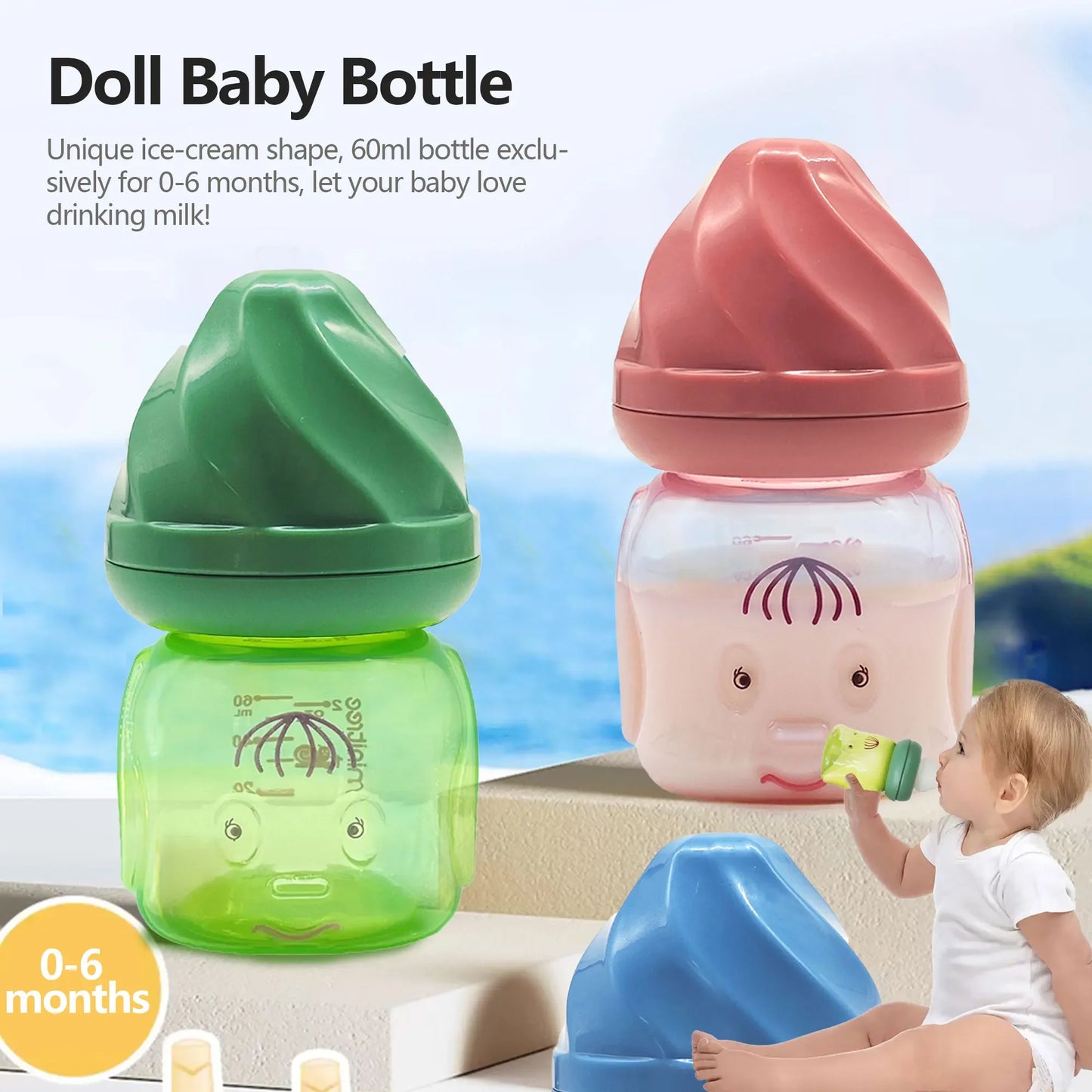 đŒ Mini Biberon Portable 60ML pour Nouveau-nĂ© â Sans BPA â IdĂ©al Jus, Lait ou Soins Nourrissonâą - PlanĂšte bĂ©bĂ©