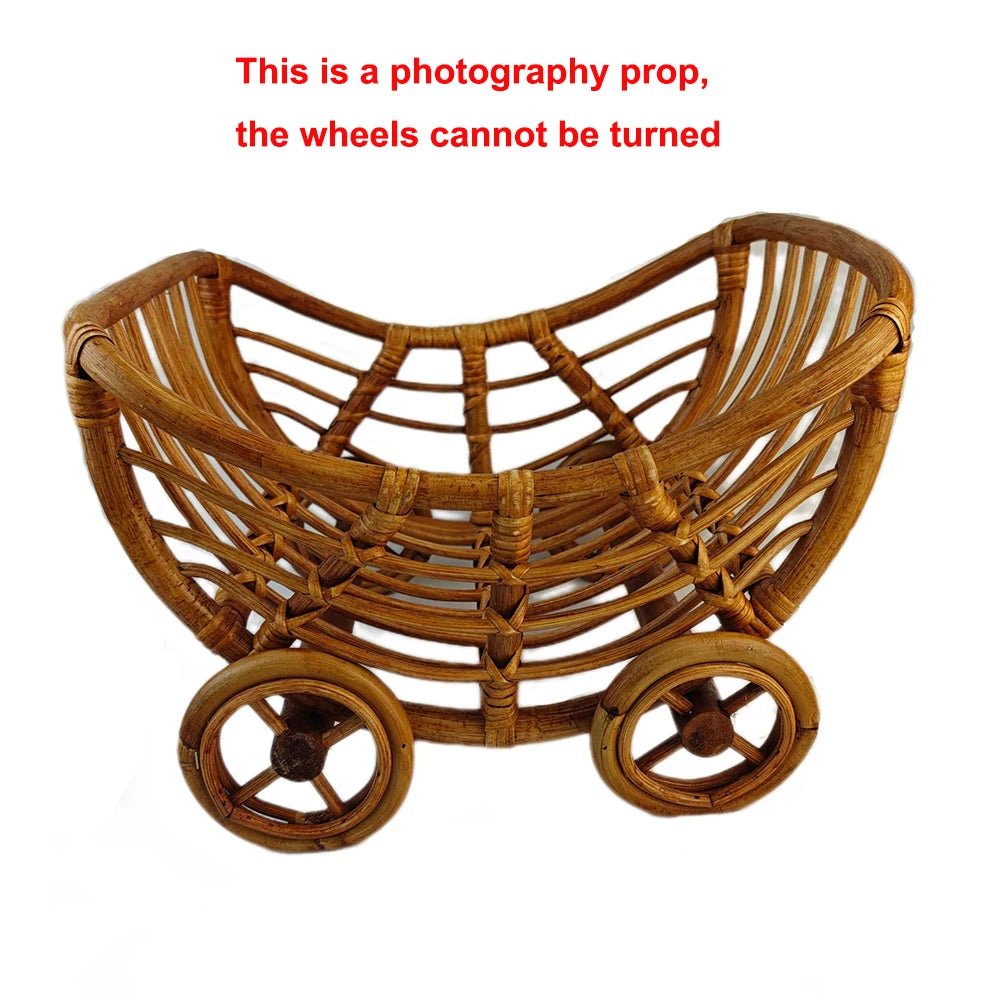 đ§șđž Chariot en Rotin pour BĂ©bĂ© â Accessoire Photo Naissance â Look Vintage & Naturelâą - PlanĂšte bĂ©bĂ©
