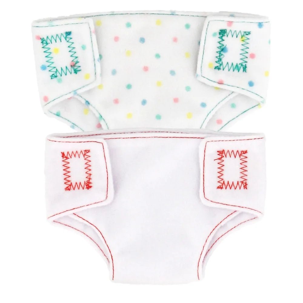 Lot de 2 Couches & Sous - vêtements pour Poupées - Planète bébé