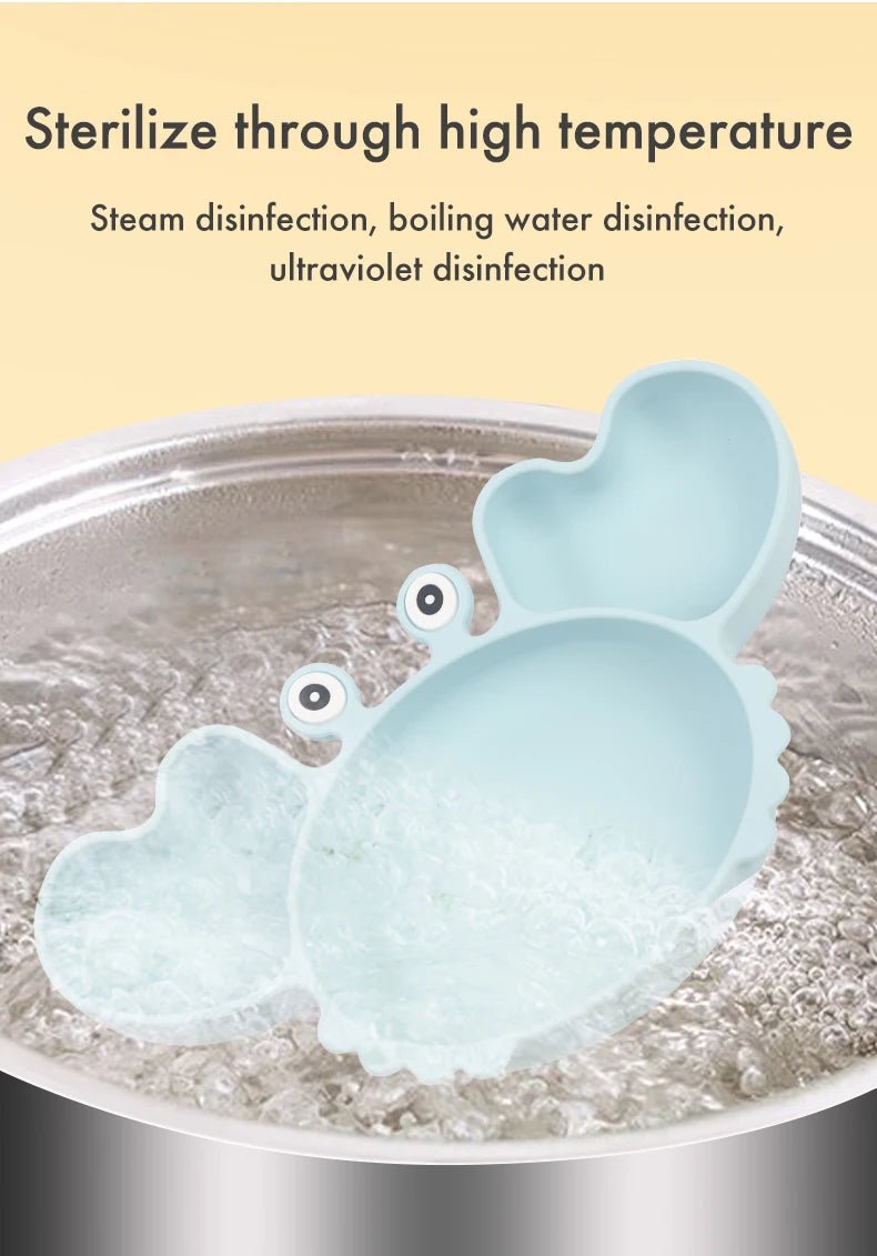 🍽️ Set de Vaisselle Bébé 9 Pièces en Silicone – Antidérapant & Sans BPA™ - Planète bébé