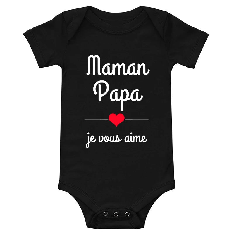 Maman Papa Je T'aime Body Bébé Fête des Mères et des Pères Nouveau-né Garçons & Filles™ - Planète bébé
