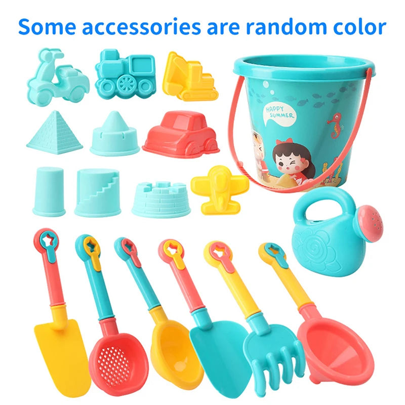 Kit de Jouets de Plage pour Enfants – Seau, Arrosoir, Pelles & Accessoires – Jeux d'Été en Plein Air