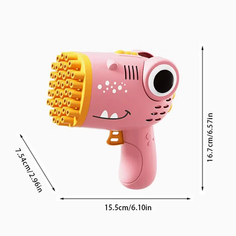 🦖 Pistolet à Bulles Dinosaure 40 Trous – Jouet à Bulles Électrique pour Enfants™ - Planète bébé