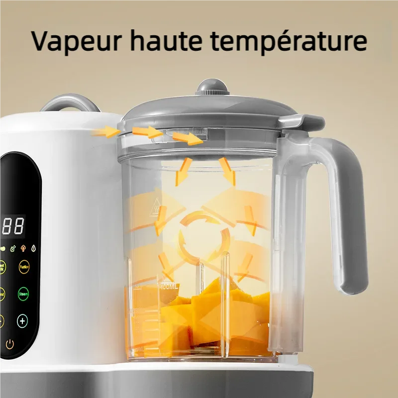 🥣👶 Robot Multifonction pour Alimentation Bébé – Cuiseur Vapeur, Mixeur, Chauffe-Lait & Afficheur de Température™ - Planète bébé