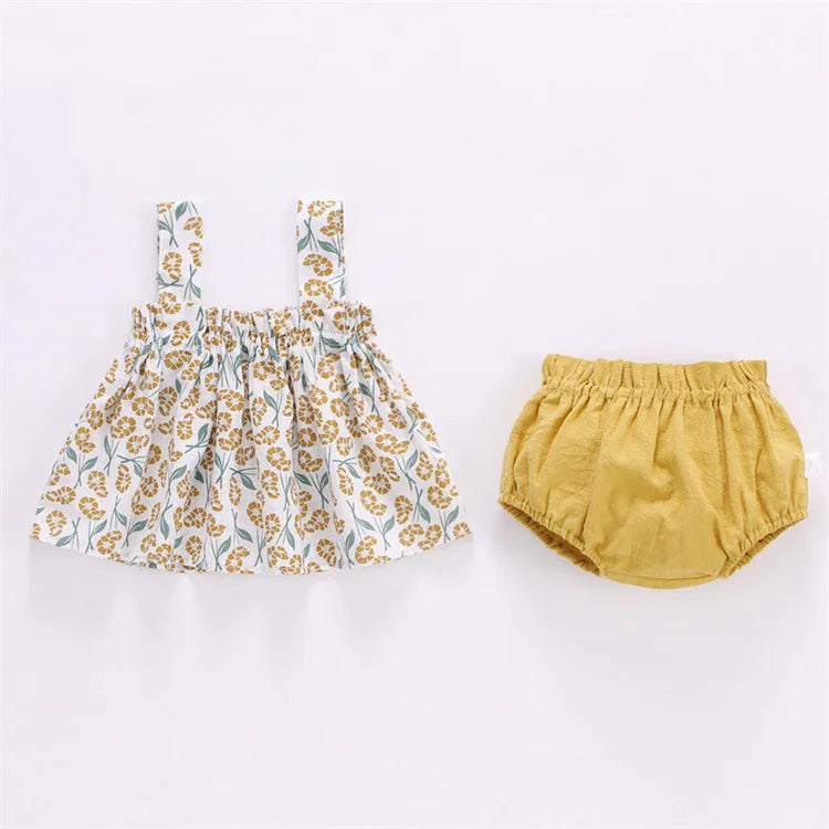 đâïž Ensemble ĂtĂ© BĂ©bĂ© Fille â Robe ImprimĂ©e + Culotte PP â 2 PiĂšces â Ultra LĂ©ger & Confortable â Lawadkaâą - PlanĂšte bĂ©bĂ©