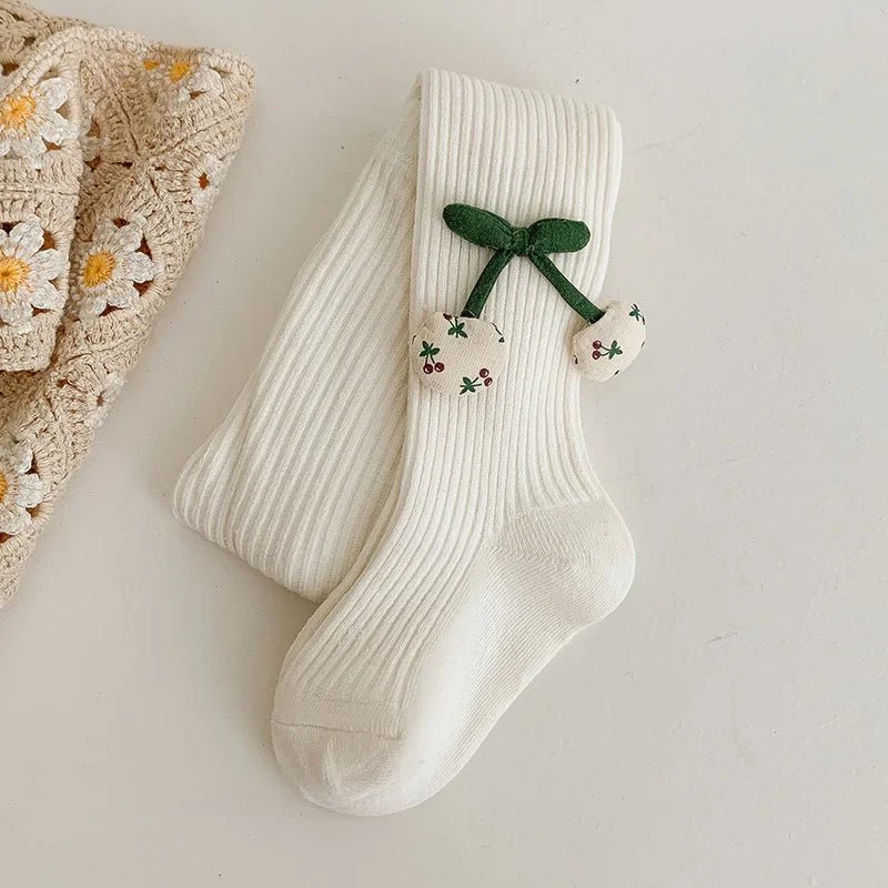 Collants Fille XUNYI – Coton Doux avec Accessoires Cerise - Planète bébé