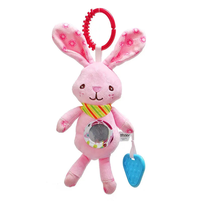 Soft Giraffe Zebra Animal Handbells Rattles Plush Infant Baby Development Handle Toys WIth Teether Baby Toy For Newborn Gifts™