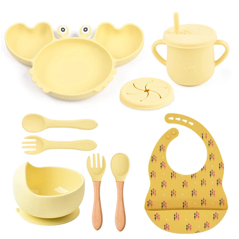 Set de Vaisselle Bébé 9 Pièces en Silicone™