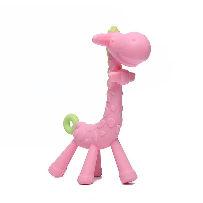 đŠđ Anneau de Dentition Girafe â Silicone Alimentaire â Jouet de Dentition Mignon pour BĂ©bé⹠- PlanĂšte bĂ©bĂ©