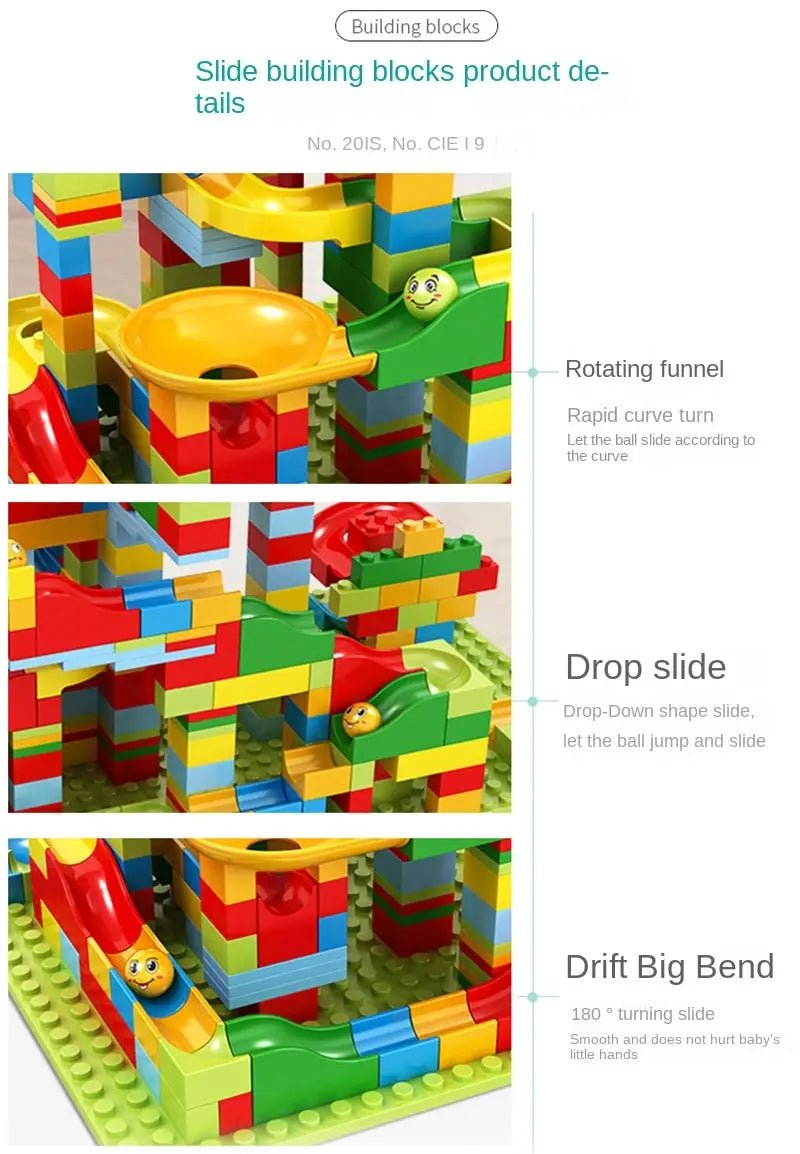 Circuit Billes à Assembler – Jeu de Construction DIY Enfant – Puzzle Éducatif avec Petites Pièces – Cadeau Créatif 6 Ans+™ - Planète bébé