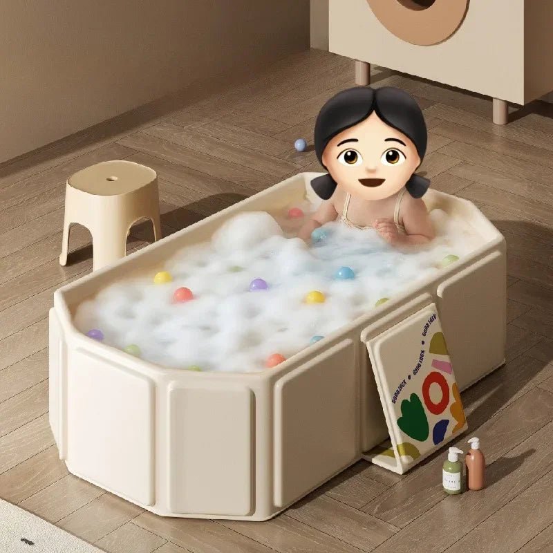 Baignoire Bébé Pliable – Grand Format PVC Épais – Portable, Durable & Polyvalente - Planète bébé