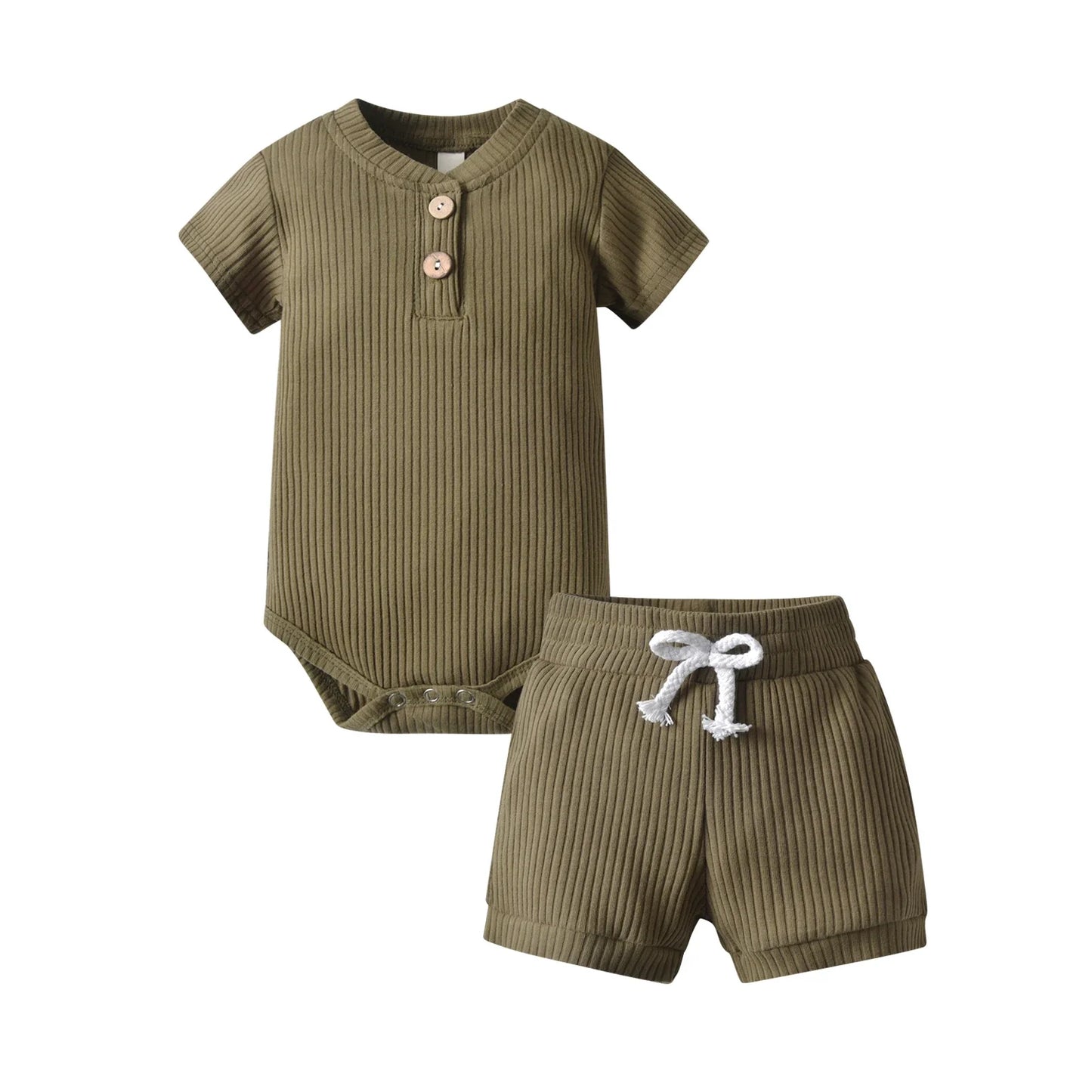 đ¶âš Ensemble Estival BĂ©bĂ© Garçon â KuKitty | Haut & Short en Coton TricotĂ© | Look Casual Chicâą - PlanĂšte bĂ©bĂ©