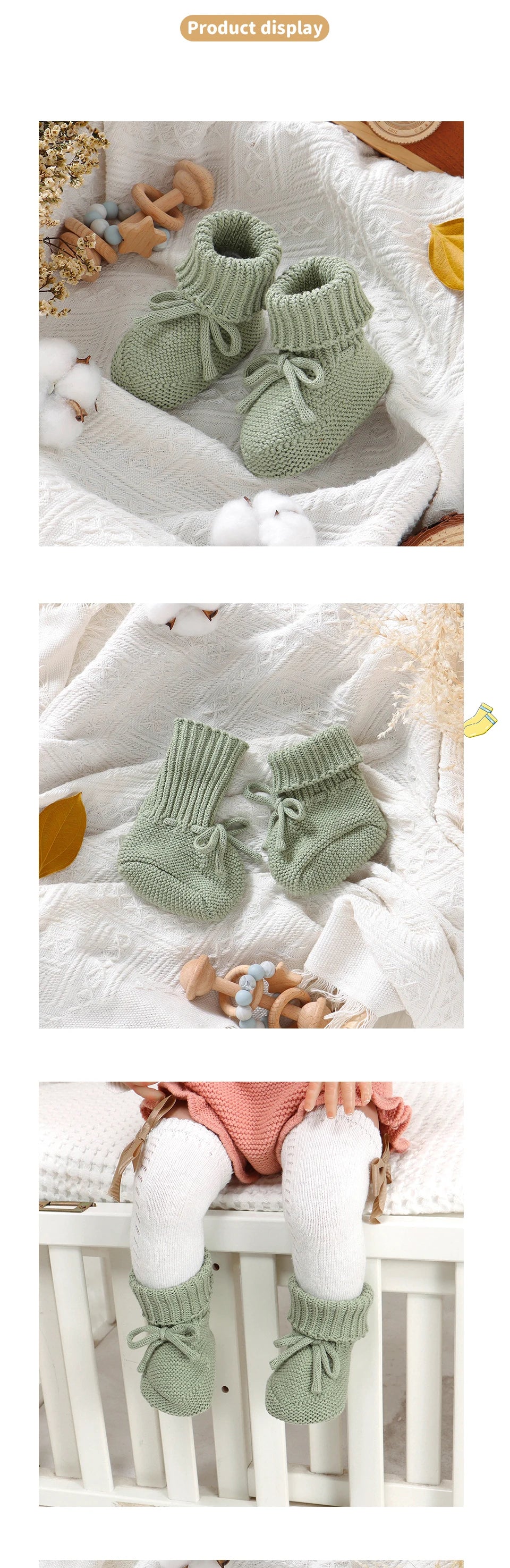 𧶠Chaussons Bébé Tricotés⹠- PlanÚte bébé