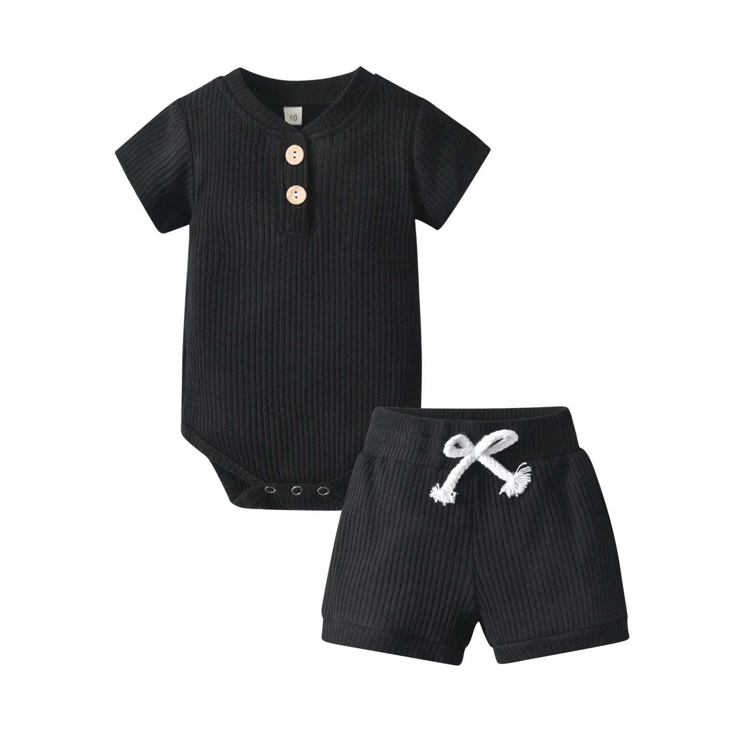 đ¶âš Ensemble Estival BĂ©bĂ© Garçon â KuKitty | Haut & Short en Coton TricotĂ© | Look Casual Chicâą - PlanĂšte bĂ©bĂ©