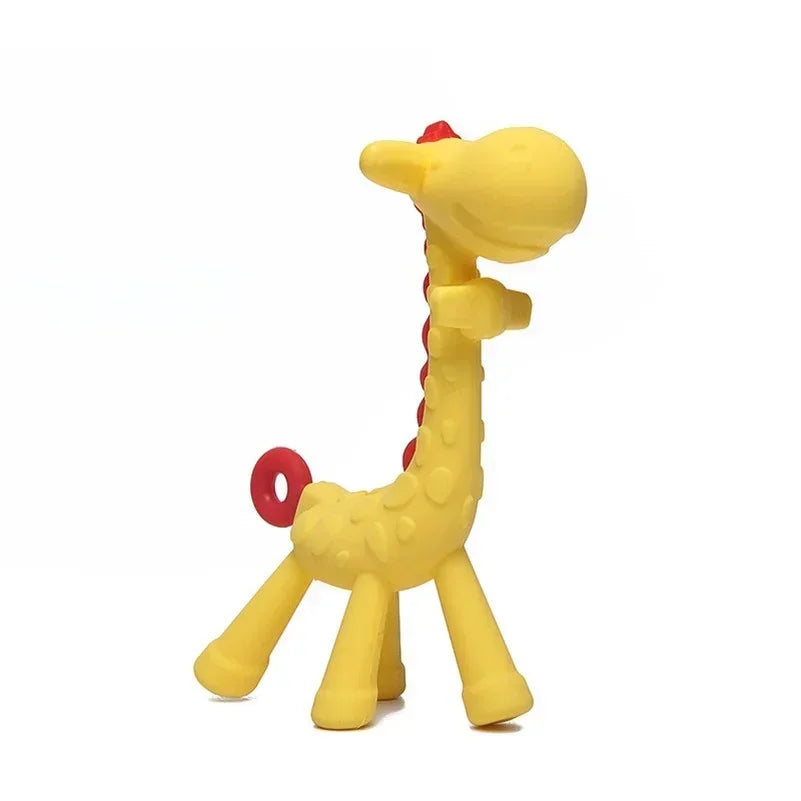 đŠđ Anneau de Dentition Girafe â Silicone Alimentaire â Jouet de Dentition Mignon pour BĂ©bĂ©âą