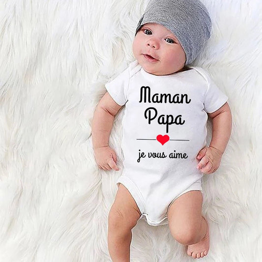 Maman Papa Je T'aime Body Bébé Fête des Mères et des Pères Nouveau-né Garçons & Filles™ - Planète bébé