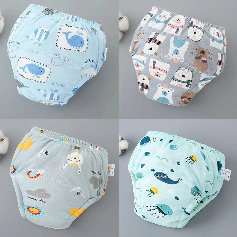 đ©Čđż Lot de 4 Culottes dâApprentissage ImpermĂ©ables BĂ©bĂ© â Coton Ăcologique â RĂ©utilisables & Ultra Douces â 12 Ă 20 kg â Mixteâą - PlanĂšte bĂ©bĂ©