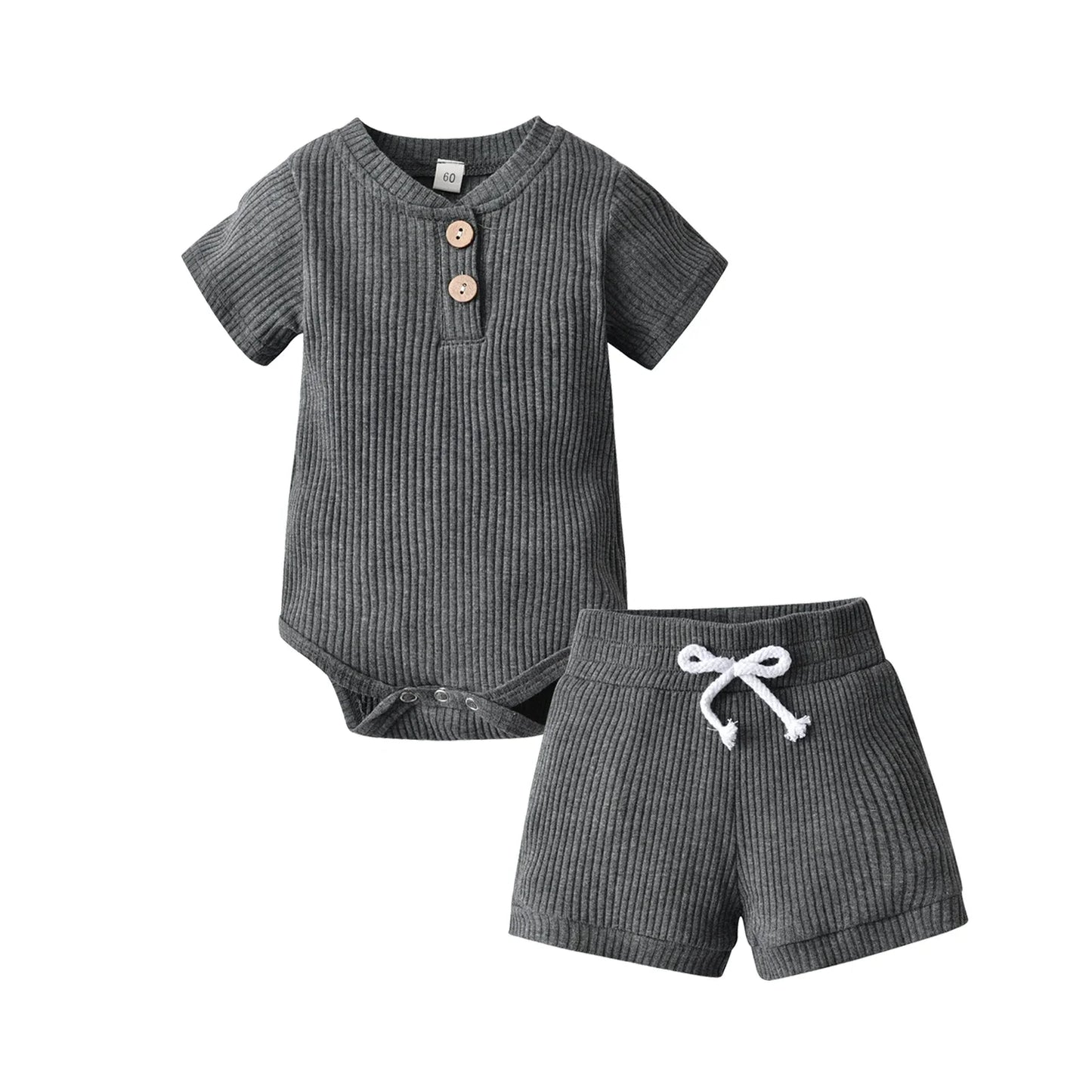đ¶âš Ensemble Estival BĂ©bĂ© Garçon â KuKitty | Haut & Short en Coton TricotĂ© | Look Casual Chicâą - PlanĂšte bĂ©bĂ©