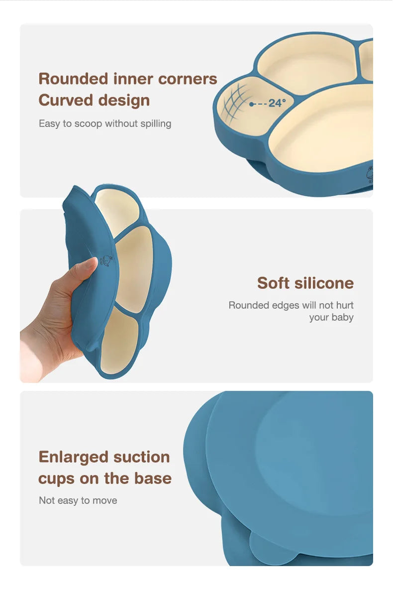 🍽️ Set de Vaisselle pour Enfant 6 Pièces – Dr.isla | Silicone Sans BPA & Design Ludique™