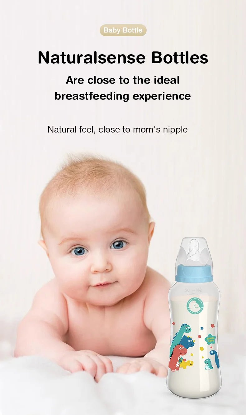 đŒ Lot de 3 Biberons Dr.Isla â 150/240ml â Large Goulot â Sans BPA â TĂ©tine DĂ©bit Moyen â Motifs BĂ©bé⹠- PlanĂšte bĂ©bĂ©