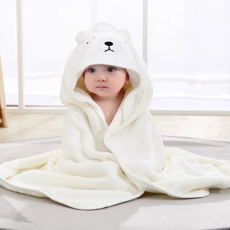 🐻🛁 Cape de Bain Bébé à Capuche – Motif Animal – Ultra Douce & Chaude™ - Planète bébé