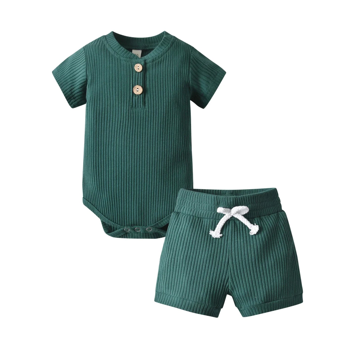 đ¶âš Ensemble Estival BĂ©bĂ© Garçon â KuKitty | Haut & Short en Coton TricotĂ© | Look Casual Chicâą - PlanĂšte bĂ©bĂ©