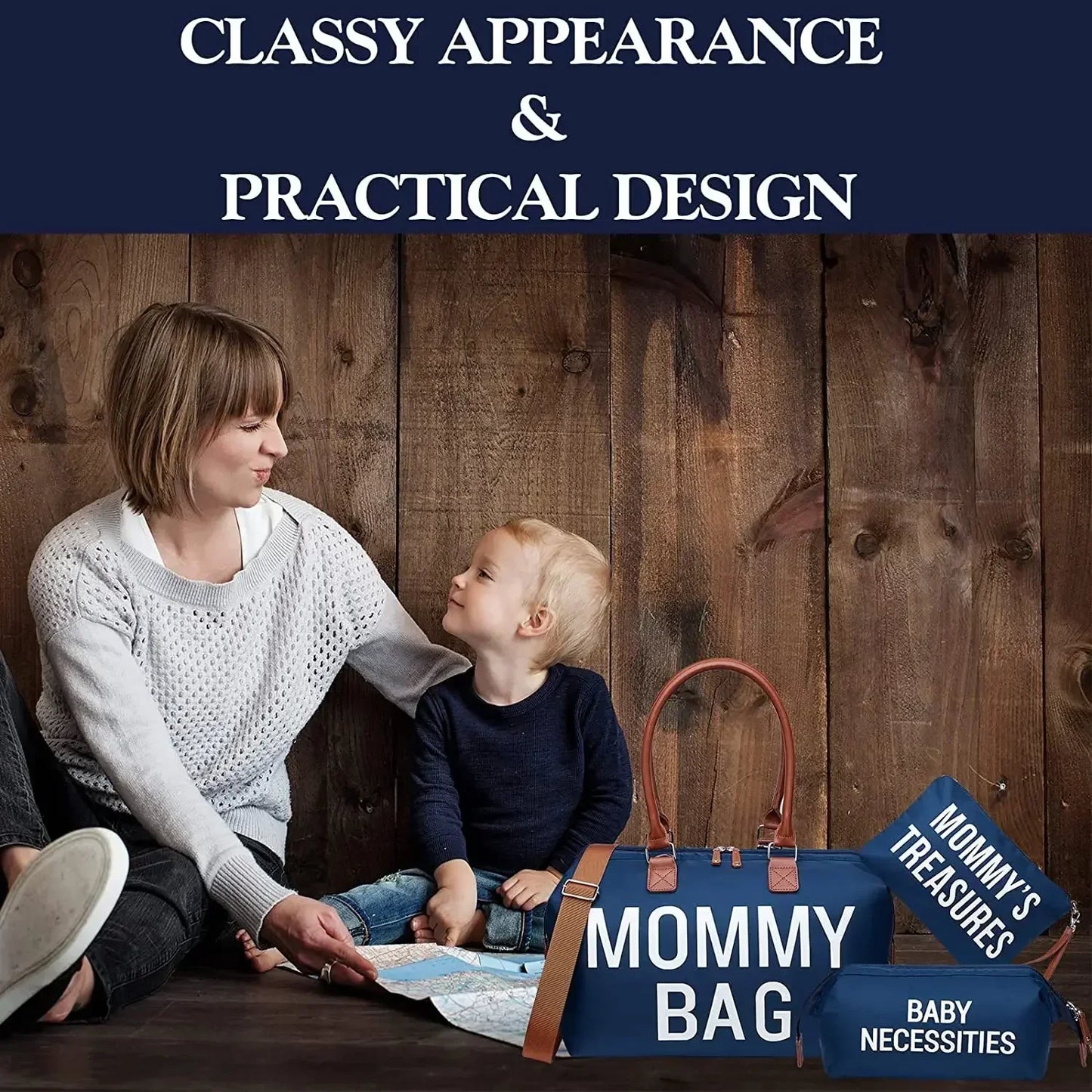 đ Mama Tote Bag â Grand Sac Ă Langer MaternitĂ© Style Hoboâą