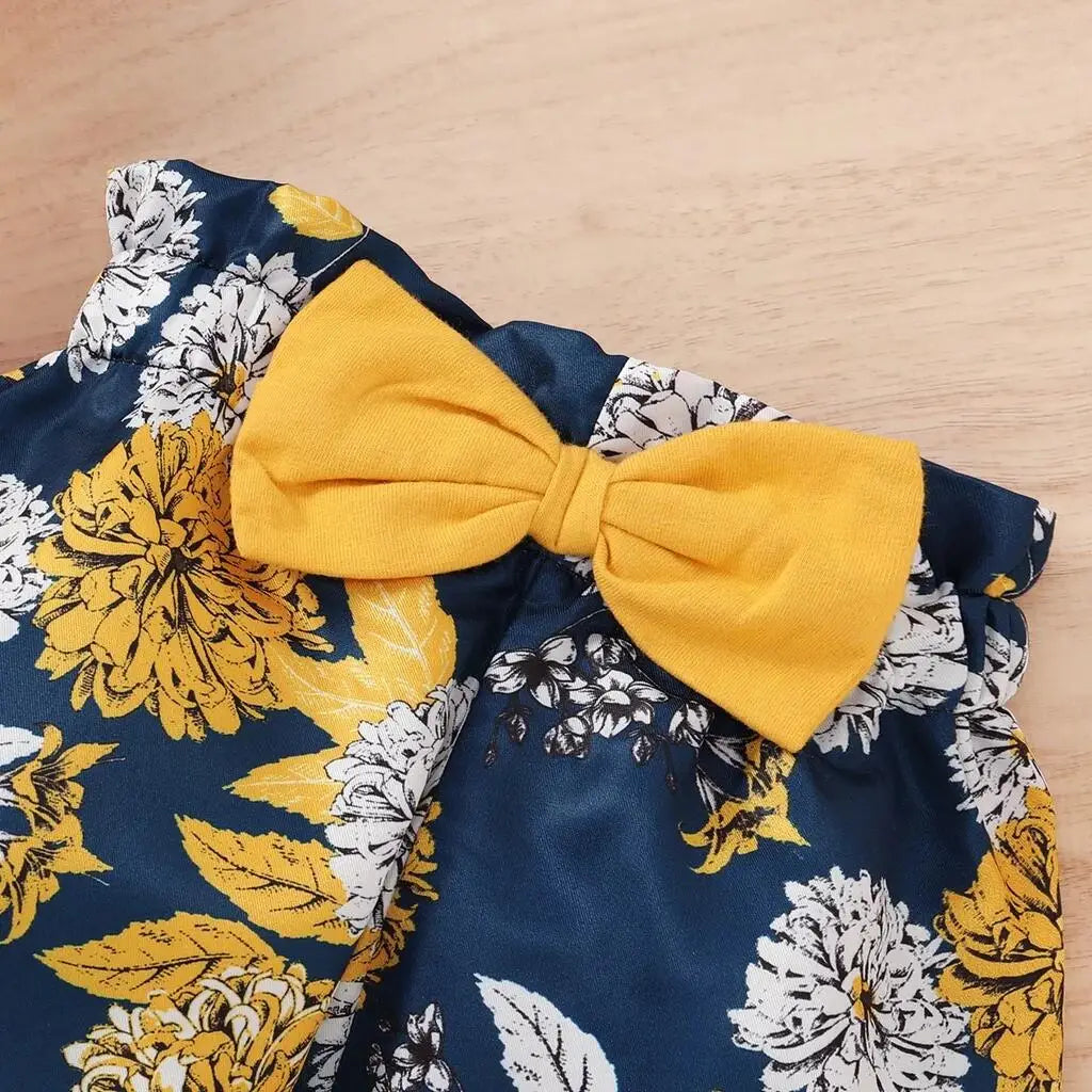 đžđ¶ Ensemble BĂ©bĂ© Fille 3 PiĂšces â Body Manches Courtes + Pantalon Fleuri + Bandeau â Mioglrie Ăté⹠- PlanĂšte bĂ©bĂ©