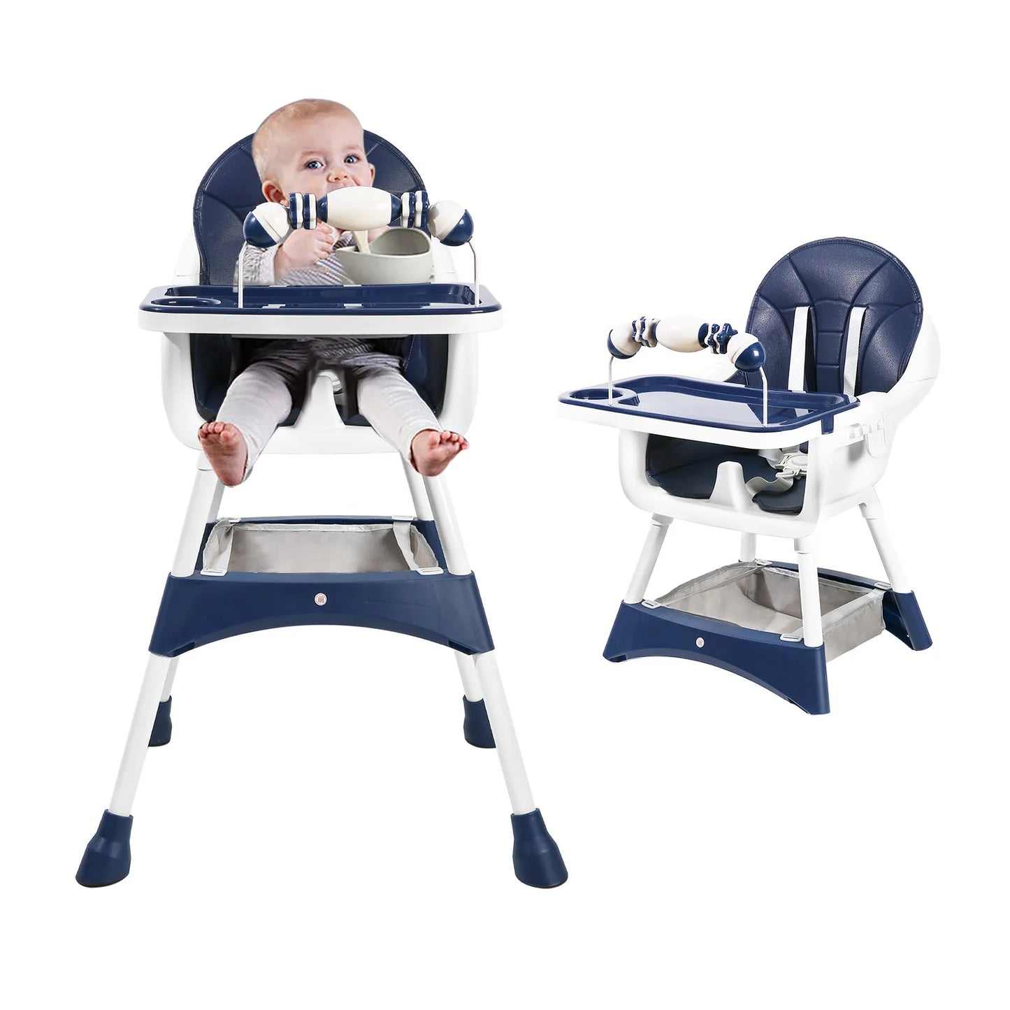 chaise haute évolutive portable double plateau support jouets - Planète bébé
