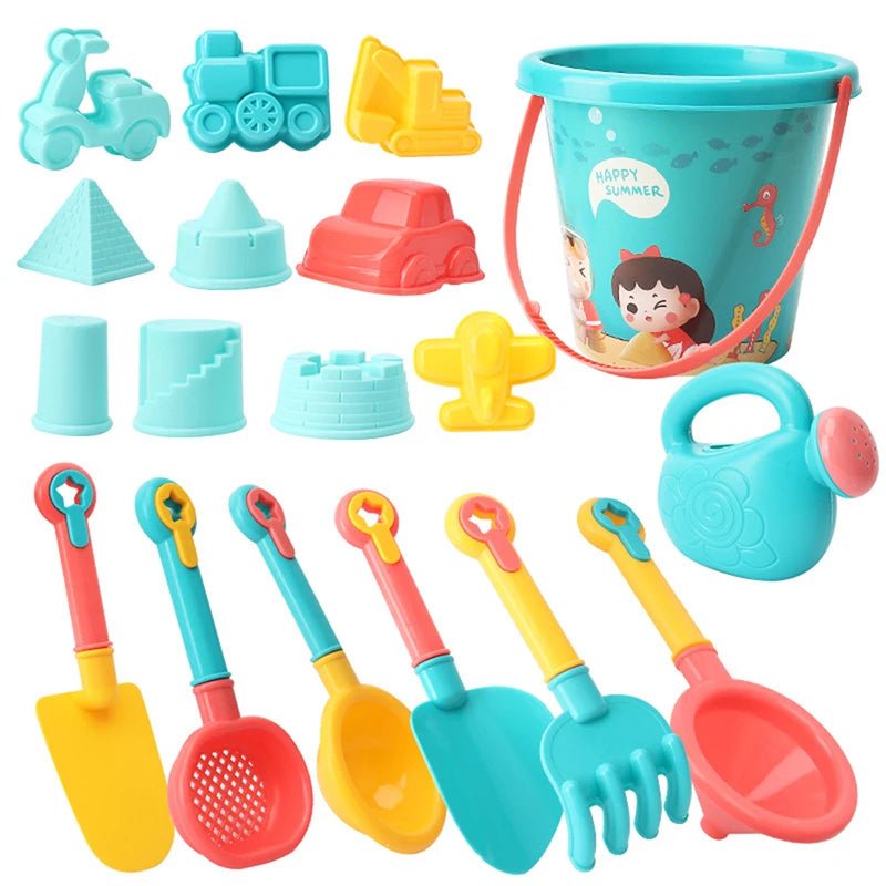 Kit de Jouets de Plage pour Enfants – Seau, Arrosoir, Pelles & Accessoires – Jeux d'Été en Plein Air - Planète bébé