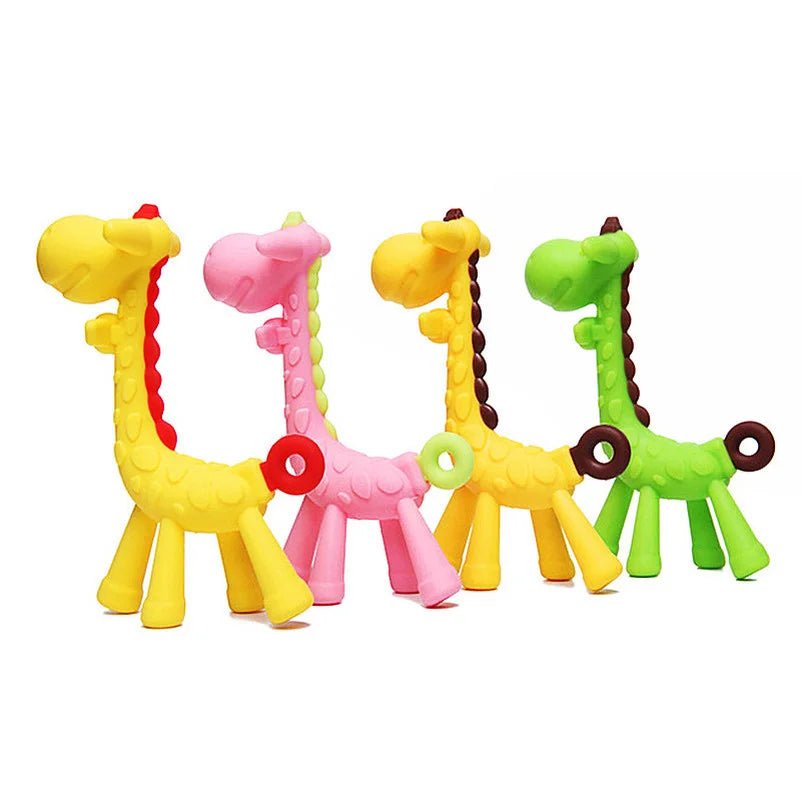 đŠđ Anneau de Dentition Girafe â Silicone Alimentaire â Jouet de Dentition Mignon pour BĂ©bé⹠- PlanĂšte bĂ©bĂ©