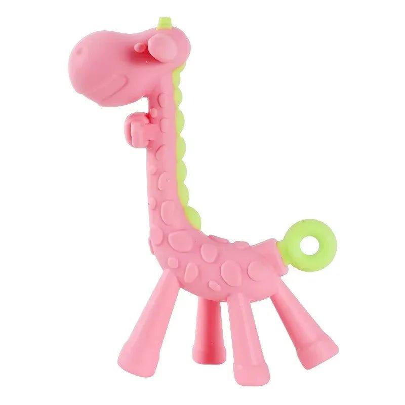 đŠđ Anneau de Dentition Girafe â Silicone Alimentaire â Jouet de Dentition Mignon pour BĂ©bé⹠- PlanĂšte bĂ©bĂ©