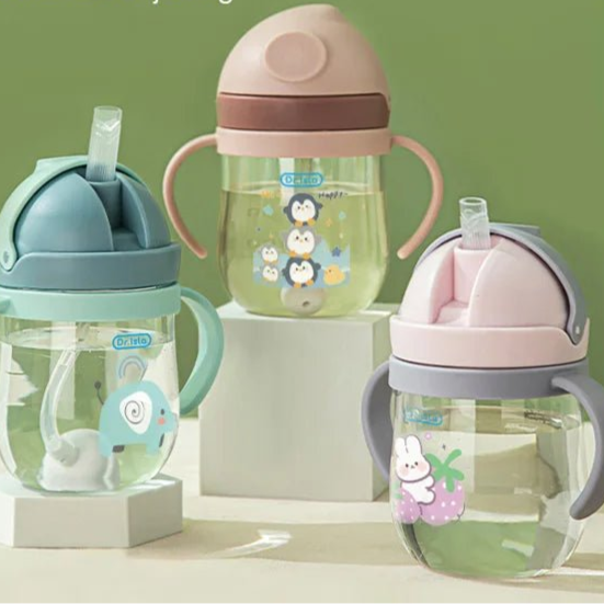 🍼💧 Tasse d’Apprentissage avec Paille – 250 ml | Design Animal Amusant | Sans BPA | Poignées Ergonomiques™ - Planète bébé