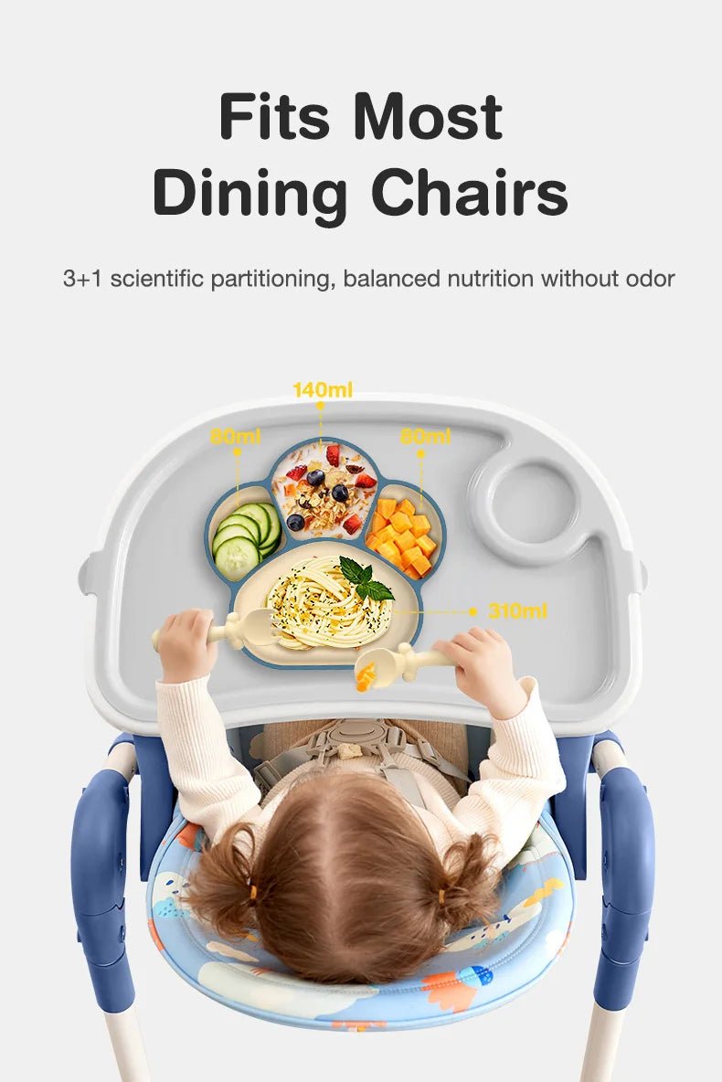 🍽️ Set de Vaisselle pour Enfant 6 Pièces – Dr.isla | Silicone Sans BPA & Design Ludique™ - Planète bébé