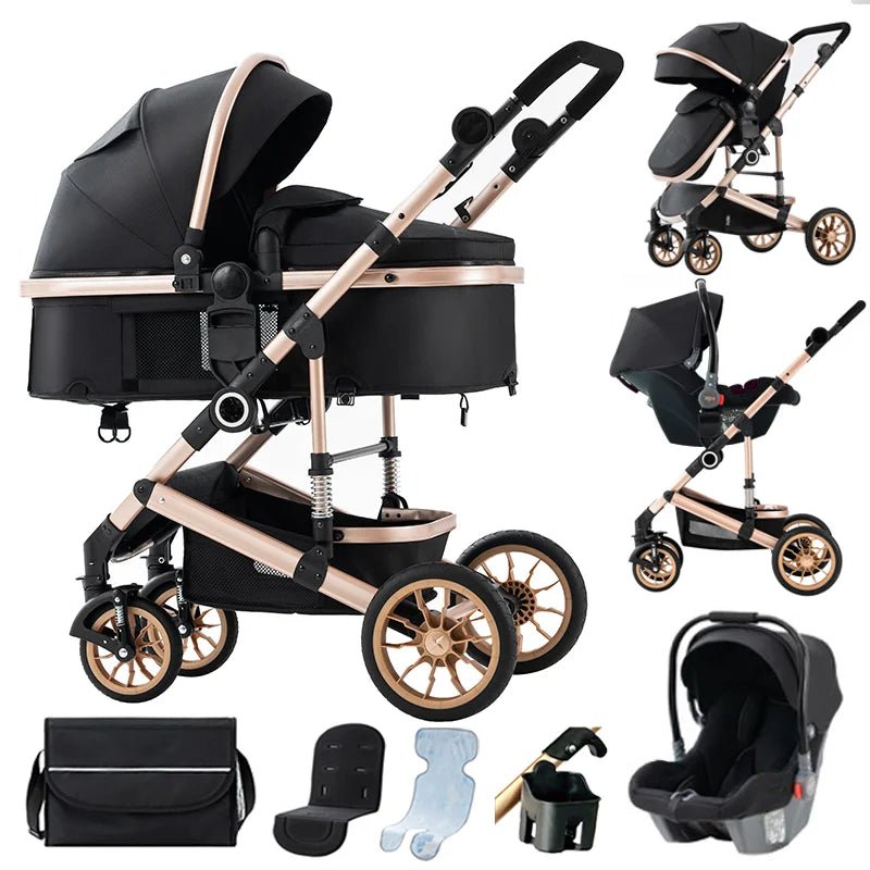 Poussette Bébé 3 en 1 Multifonction – Pliable - Planète bébé