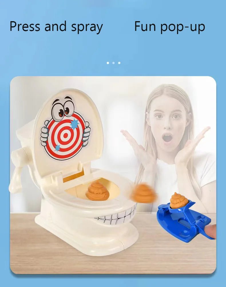 Mini Jeu de Toilette Catapulte – Jouet Anti - Stress Amusant à Deux – Jeu de Lancer de Caca – Tabletop Battle pour Enfants et Adultes® - Planète bébé