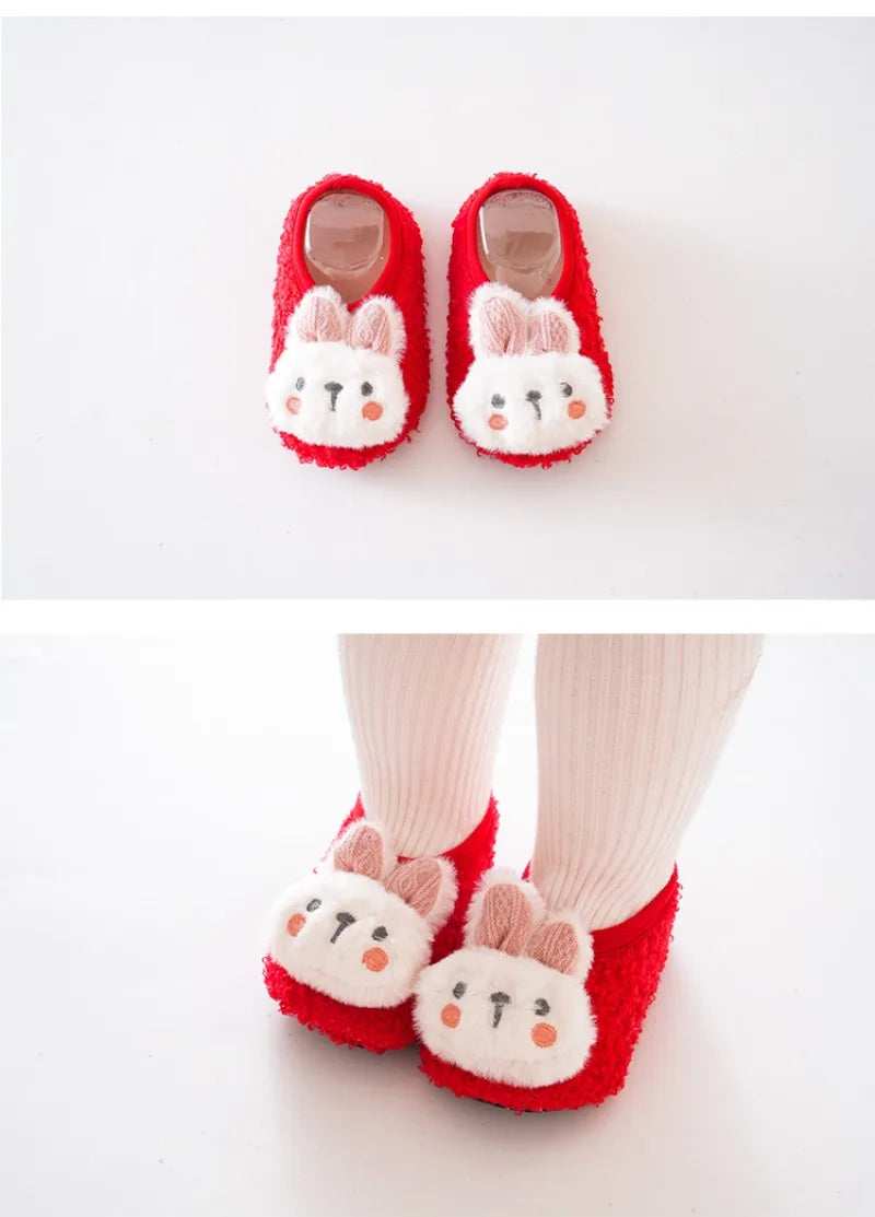 đ§žđ° Chaussons BĂ©bĂ© Hiver â Lapin Cartoon Doux & AntidĂ©rapants â 1 Ă 3 Ansâą