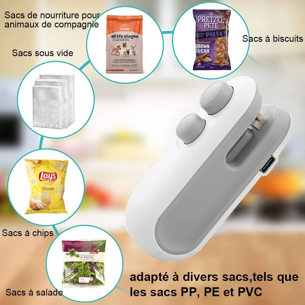 đ„ Mini Scelleuse Chauffante Ă Main â Scelleuse de Sacs en Plastique â Conservation Alimentaireâą - PlanĂšte bĂ©bĂ©