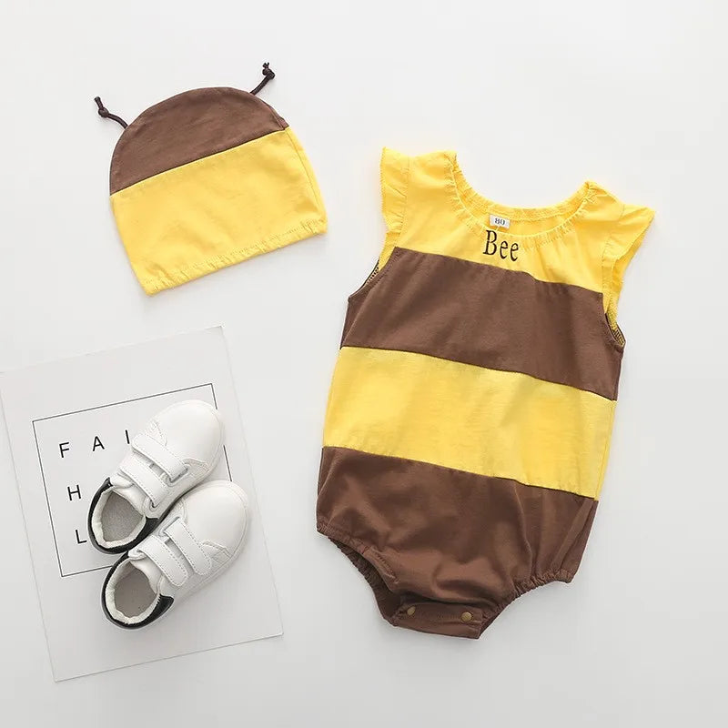 đ¶đ Ensemble Body & Chapeau pour BĂ©bĂ© â ĂtĂ© â Coton Doux â ImprimĂ© Adorable â 0 Ă 12 Moisâą
