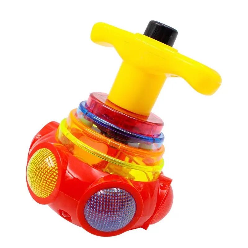 🔮 Gyroscope Musical Lumineux – Toupie Tournante avec Lumières LED & Musique – Couleur Aléatoire™ - Planète bébé