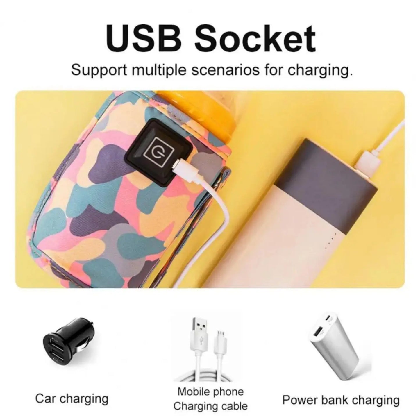 đŒâïž Chauffe-Biberon USB Nomade â Housse Isotherme pour Biberon â IdĂ©al pour lâHiver & les DĂ©placementsâą - PlanĂšte bĂ©bĂ©