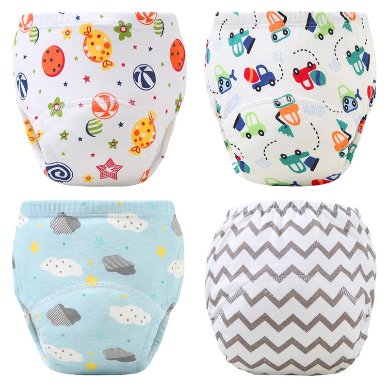 đ©Čđż Lot de 4 Culottes dâApprentissage ImpermĂ©ables BĂ©bĂ© â Coton Ăcologique â RĂ©utilisables & Ultra Douces â 12 Ă 20 kg â Mixteâą - PlanĂšte bĂ©bĂ©