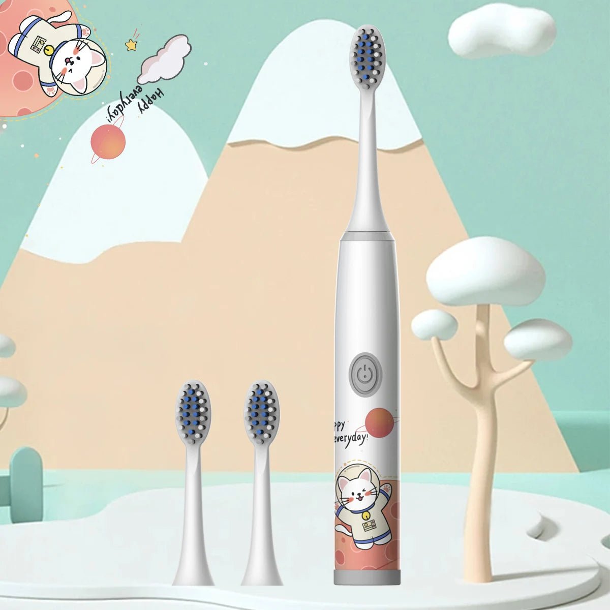 Brosse à Dents Électrique Enfant – Ultra - Doux & Nettoyage Ludique (Sans Pile)™ - Planète bébé