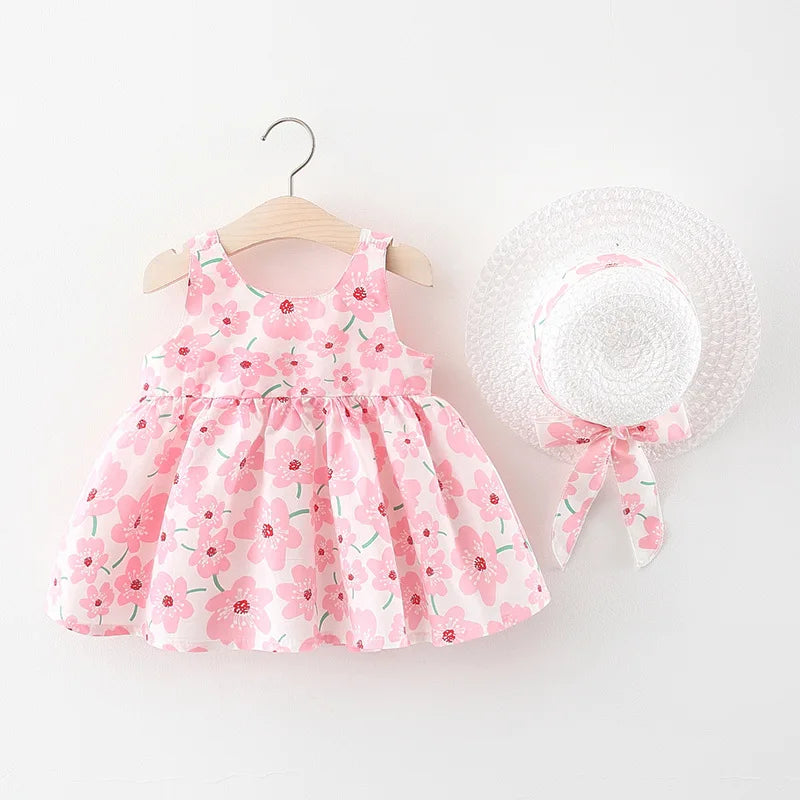 đ Robe ĂtĂ© Fille â Lot de 2 â Sans Manches avec NĆud & ImprimĂ© Fleuri â 0 Ă 3 Ansâą - PlanĂšte bĂ©bĂ©