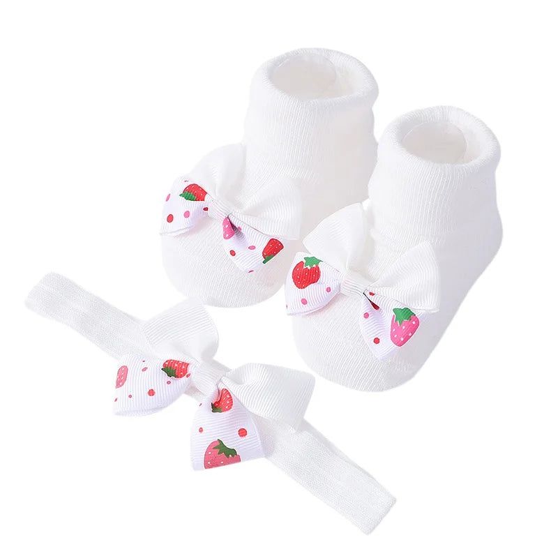 đđ§ŠChaussettes + Bandeau NĆud â Doux & Ălastique â Naissance Ă 12 Moisâą - PlanĂšte bĂ©bĂ©