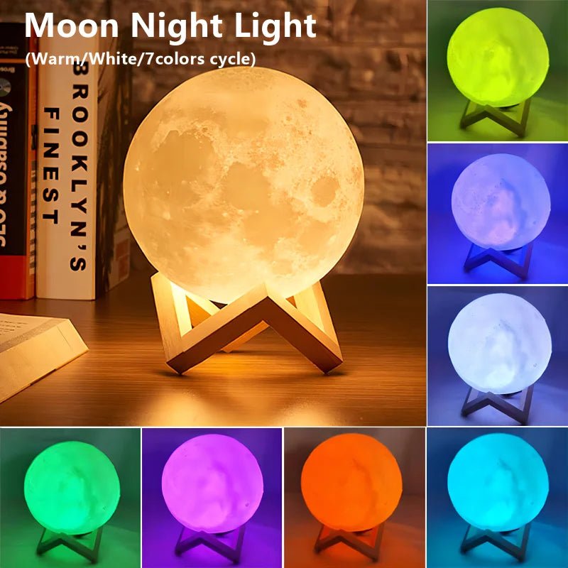 đ Veilleuse Lune Galaxy â Lampe de Lecture LED pour Enfants & Chambreâą - PlanĂšte bĂ©bĂ©