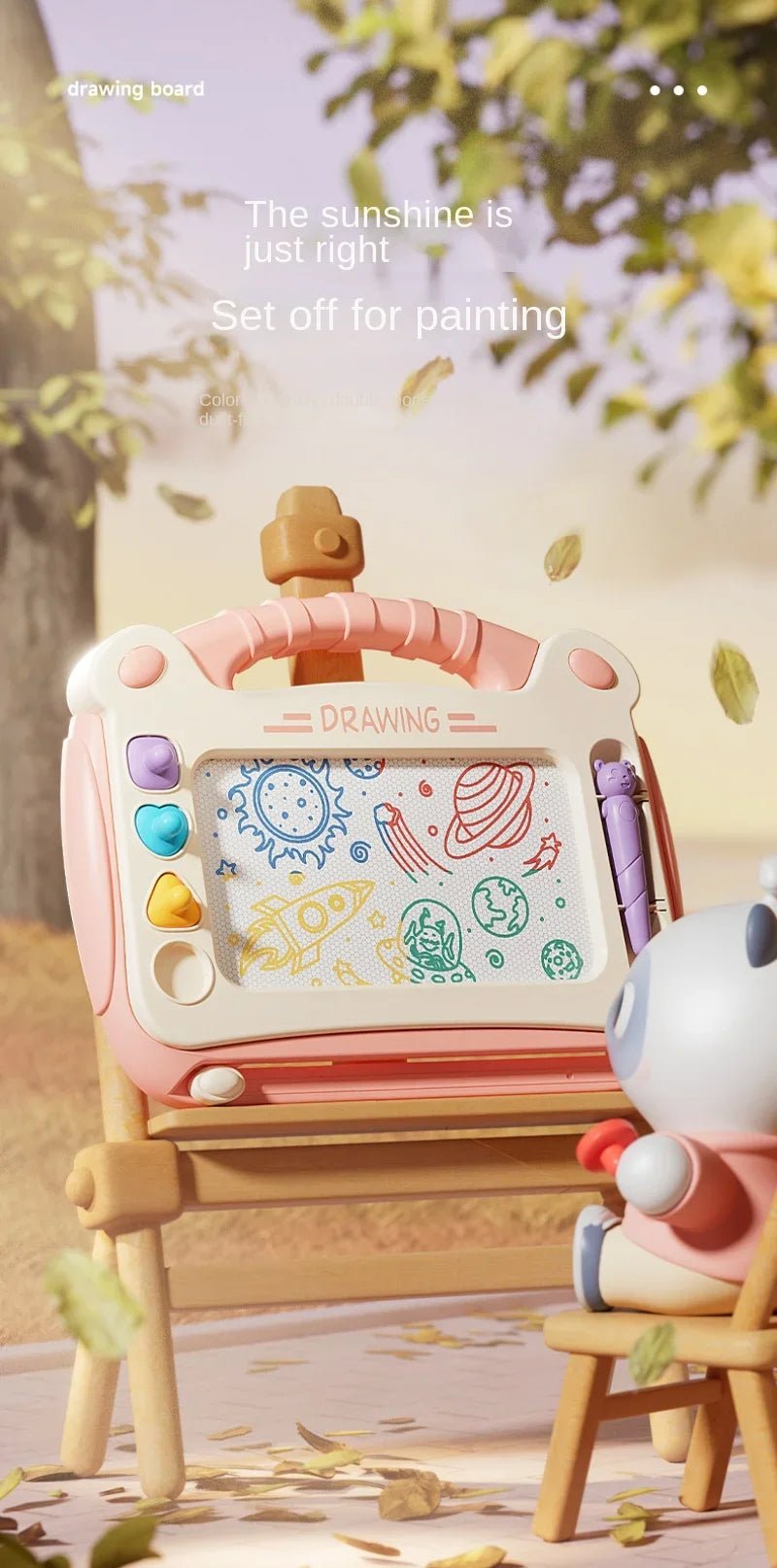Tableau de Dessin Magnétique Éducatif - Planète bébé